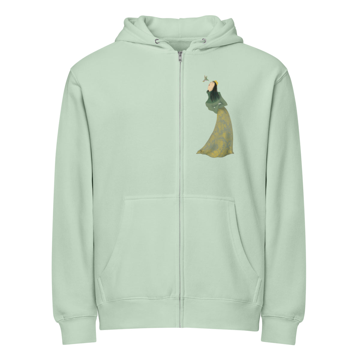 Shad Dokht zip hoodie, wearable art by Mahshad Hojati