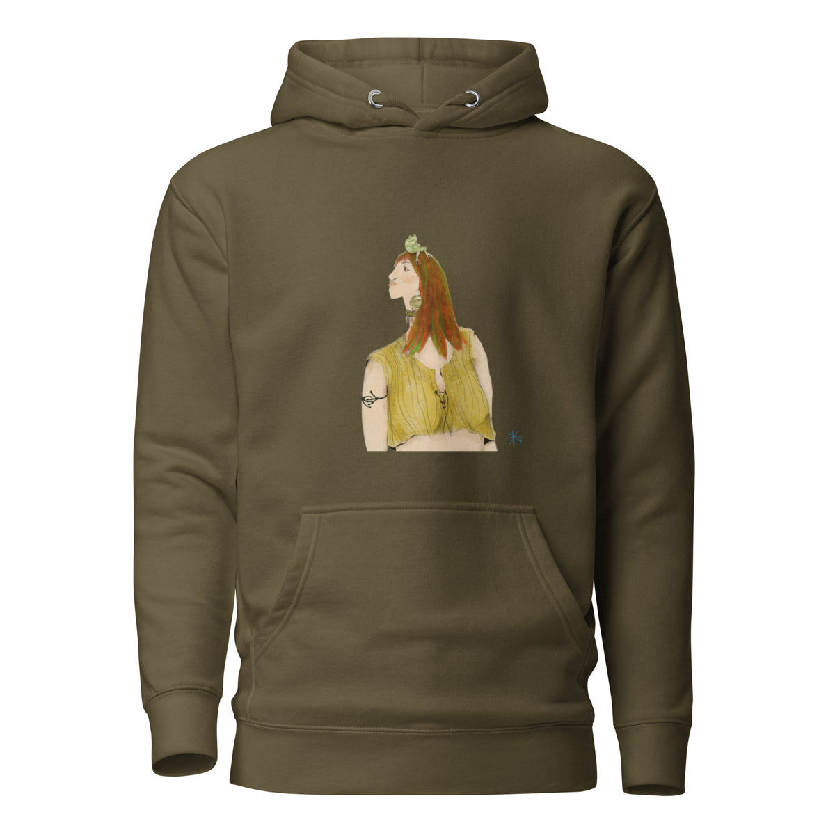 Vina hoodie, wearable art by Mahshad Hojati, view 2