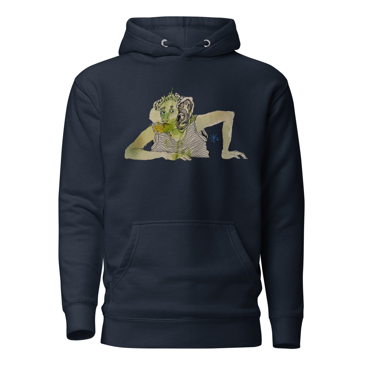 I Am Listening unisex hoodie, wearable art by Mahshad Hojati, view 2