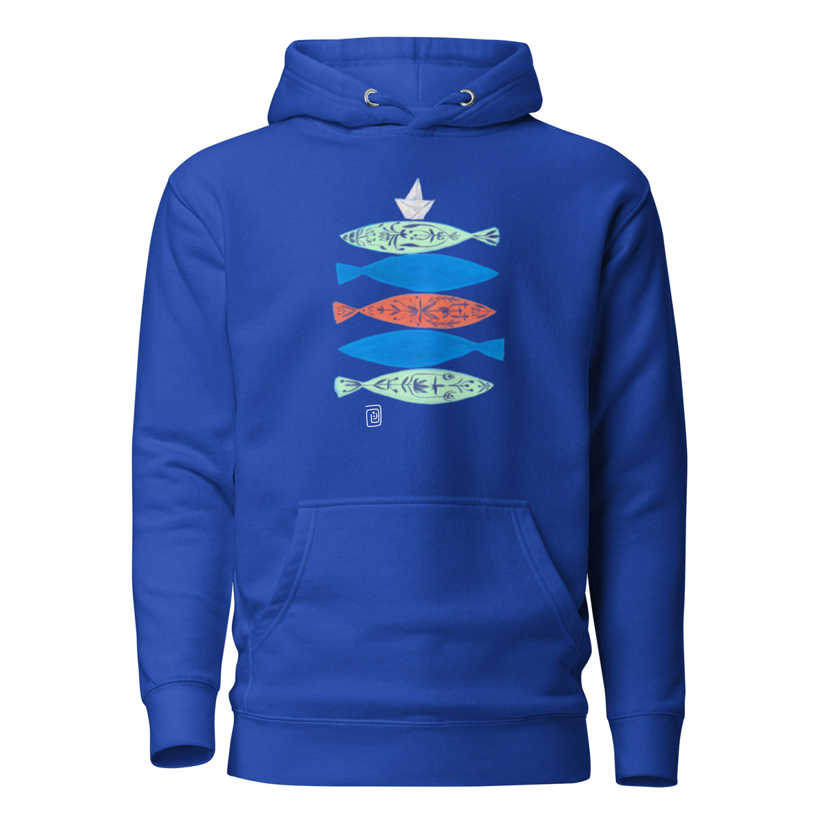 Paper Boat unisex hoodie, wearable art by Sanaz Marefat, view 6