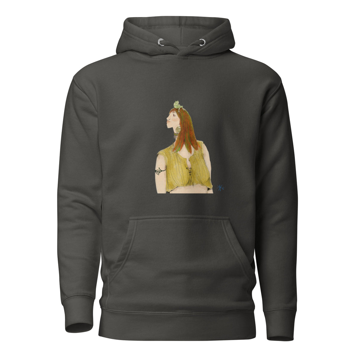 Vina hoodie, wearable art by Mahshad Hojati, view 3