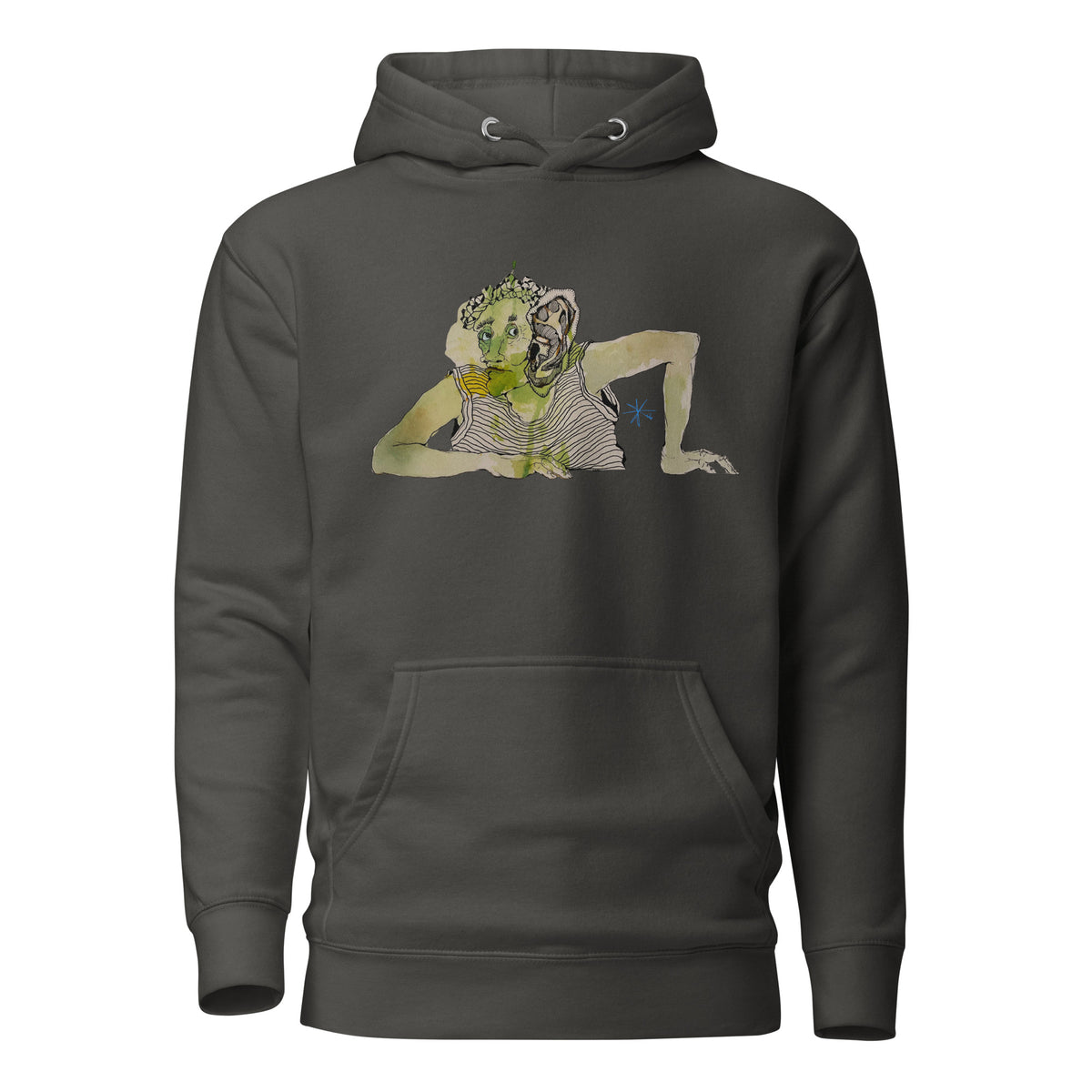 I Am Listening unisex hoodie, wearable art by Mahshad Hojati, view 3