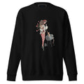 The Cat sweatshirt, wearable art by Sanaz Marefat