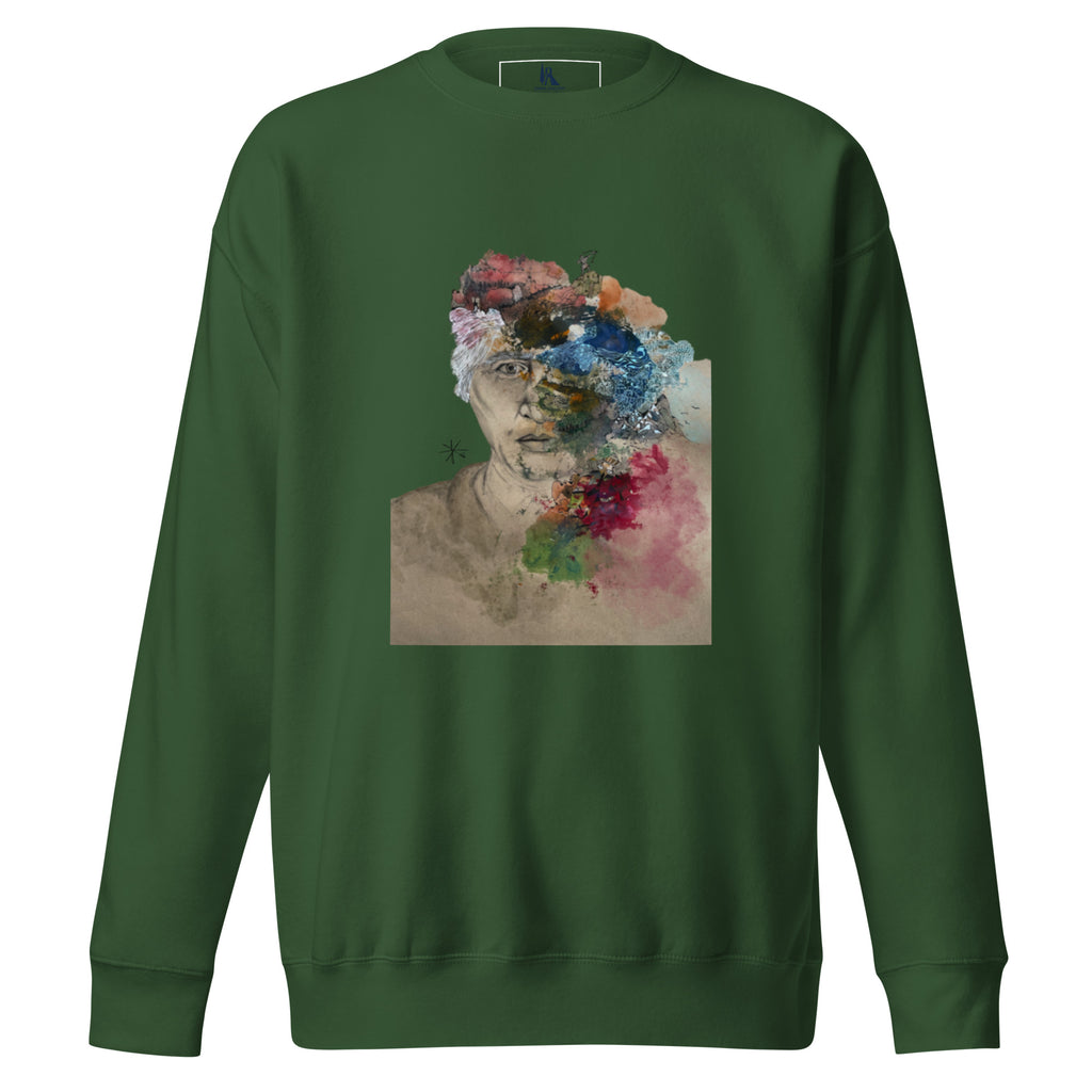 Beyzaei unisex sweatshirt, wearable art by Mahshad Hojati, view 3