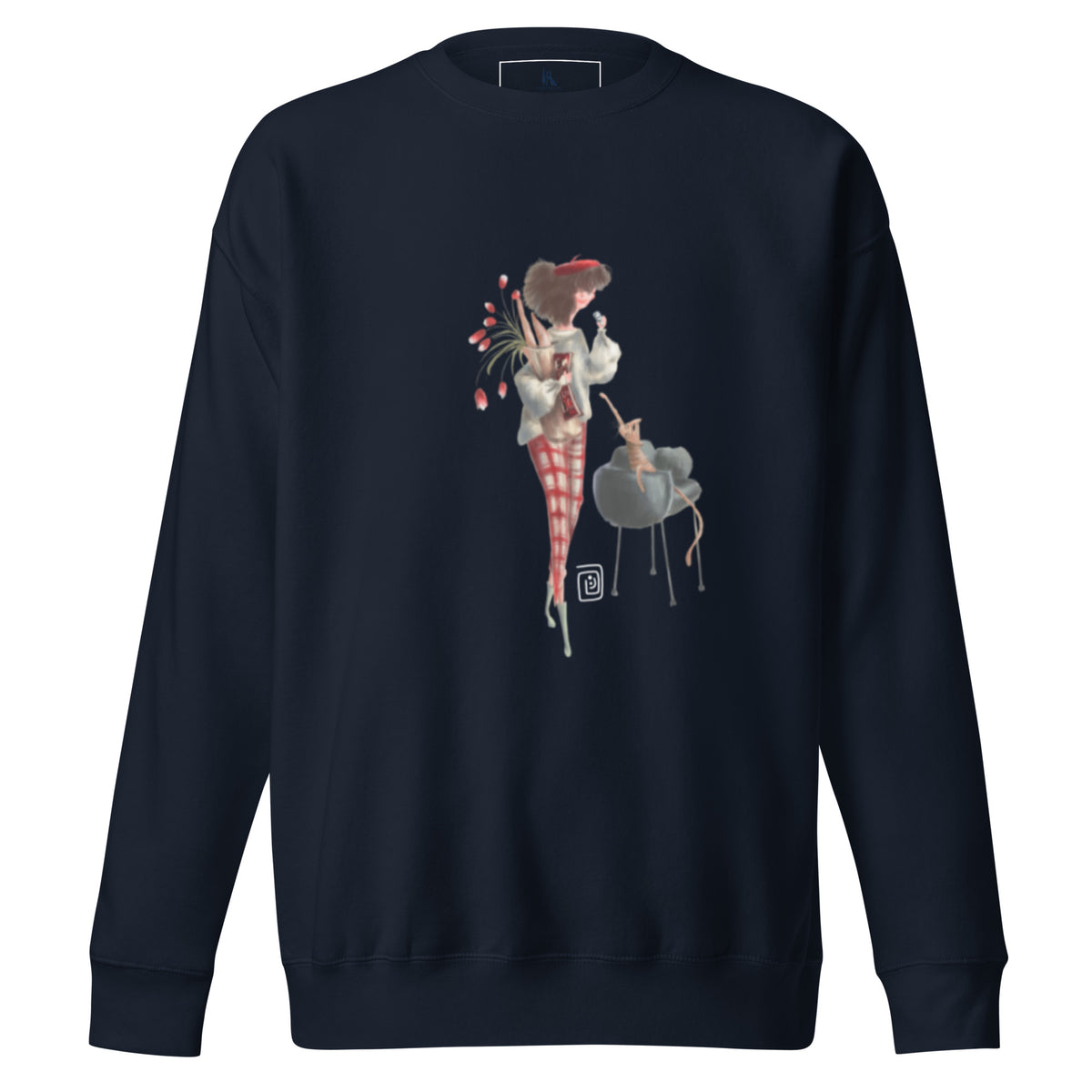 The Cat sweatshirt, wearable art by Sanaz Marefat, view 2