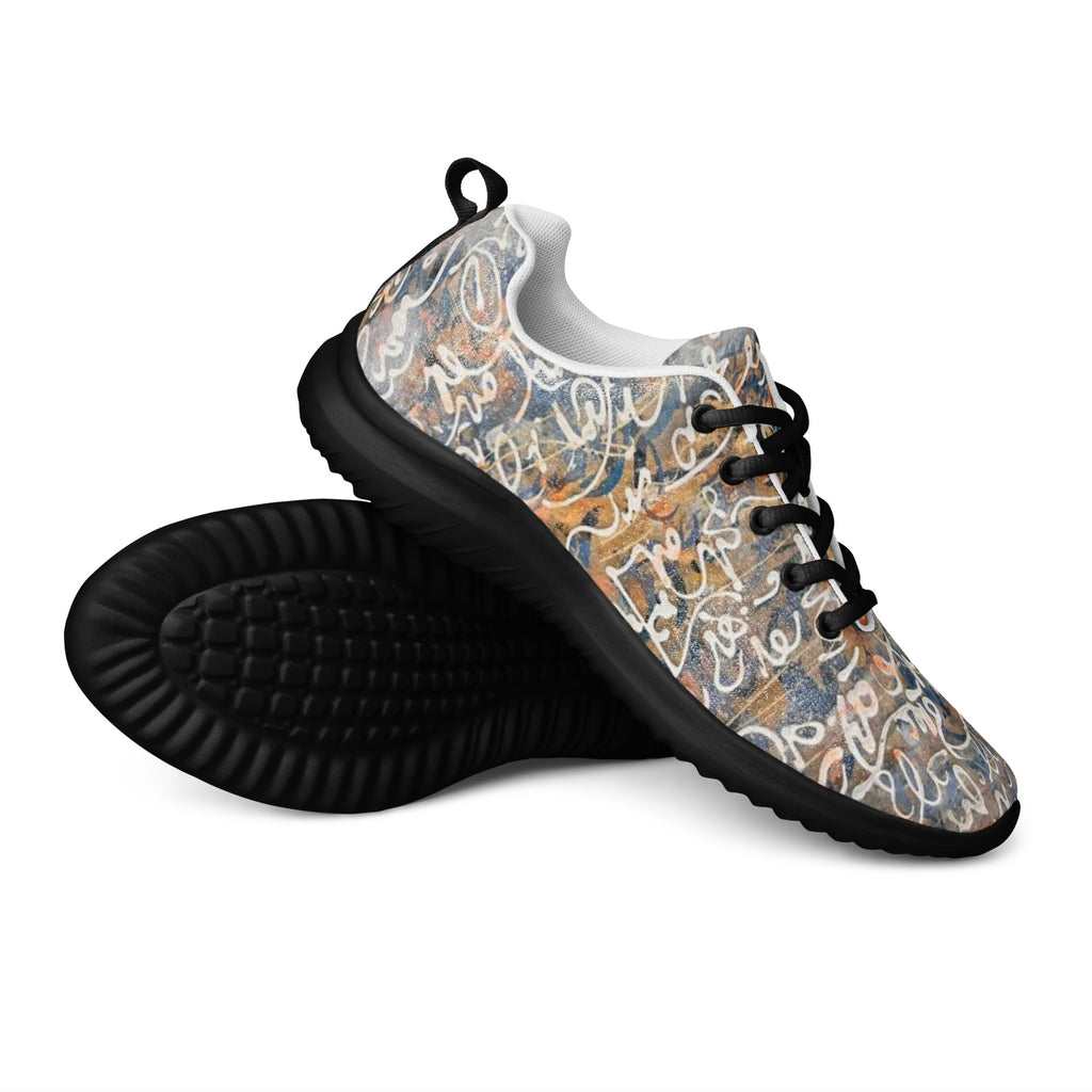 Calligraphy 08 women's athletic shoes, wearable art by Solmaz Asadi, view 2