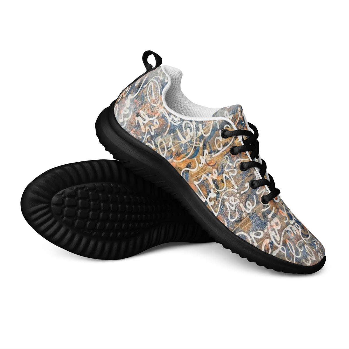 Calligraphy 08 women's athletic shoes, wearable art by Solmaz Asadi, view 2