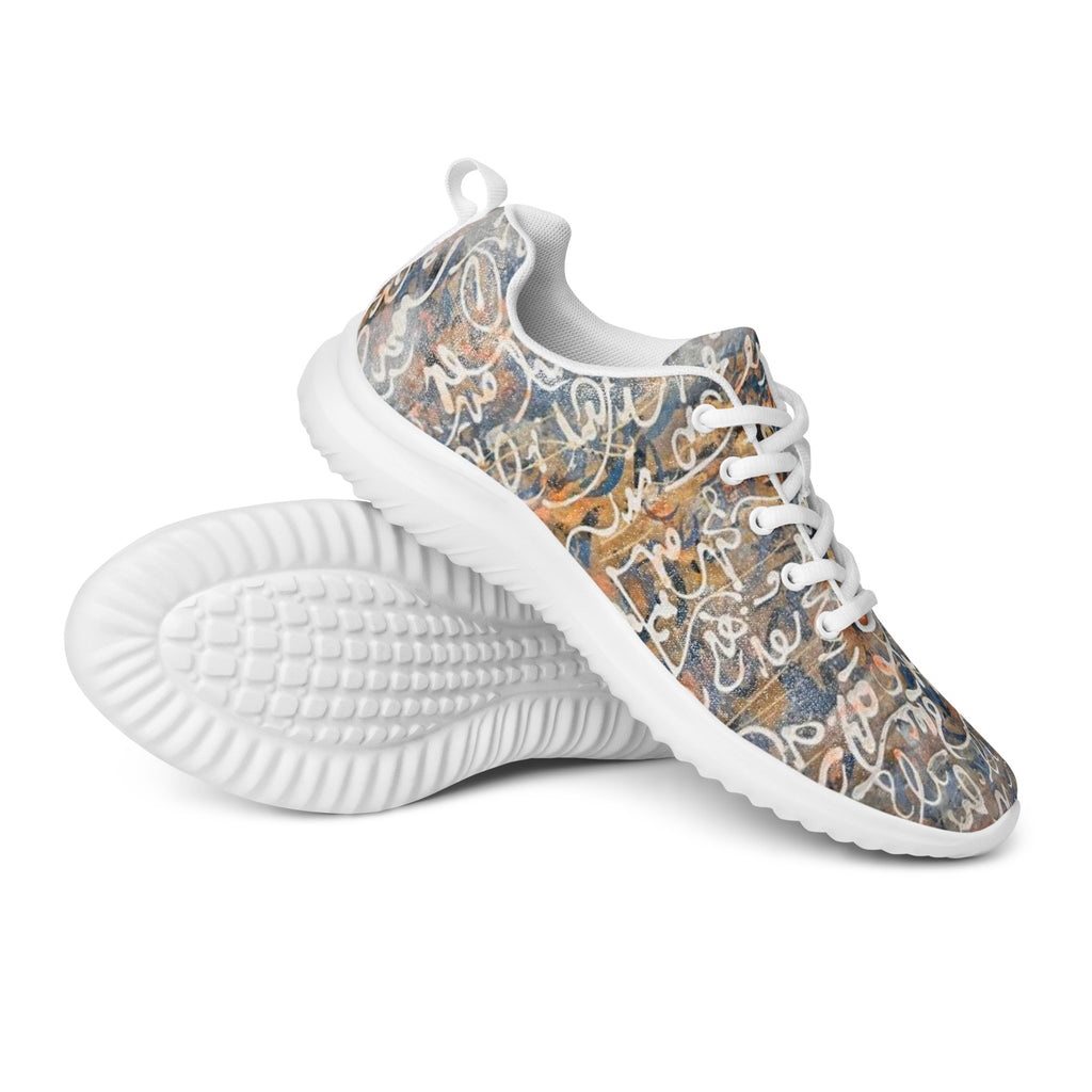 Calligraphy 08 women's athletic shoes, wearable art by Solmaz Asadi