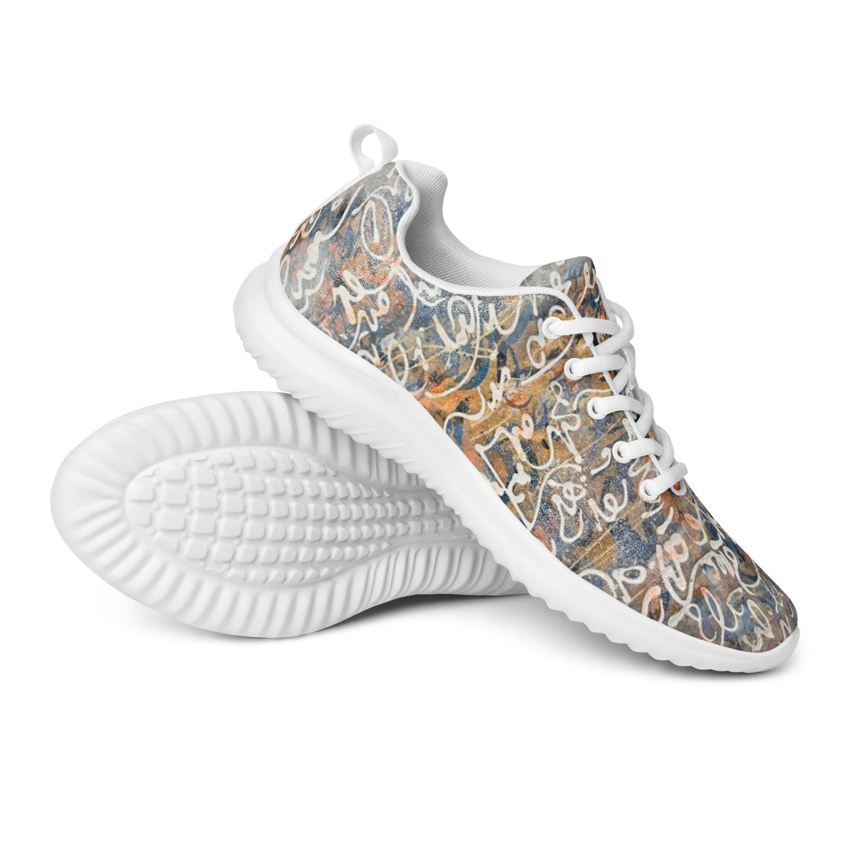 Calligraphy 08 women's athletic shoes, wearable art by Solmaz Asadi