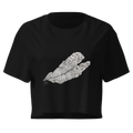 Memory of a Leaf crop shirt, wearable art by Fariba Bahrami