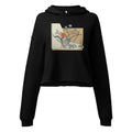 In Praise Of Flourishment crop hoodie, wearable art by Marjan Andaroodi
