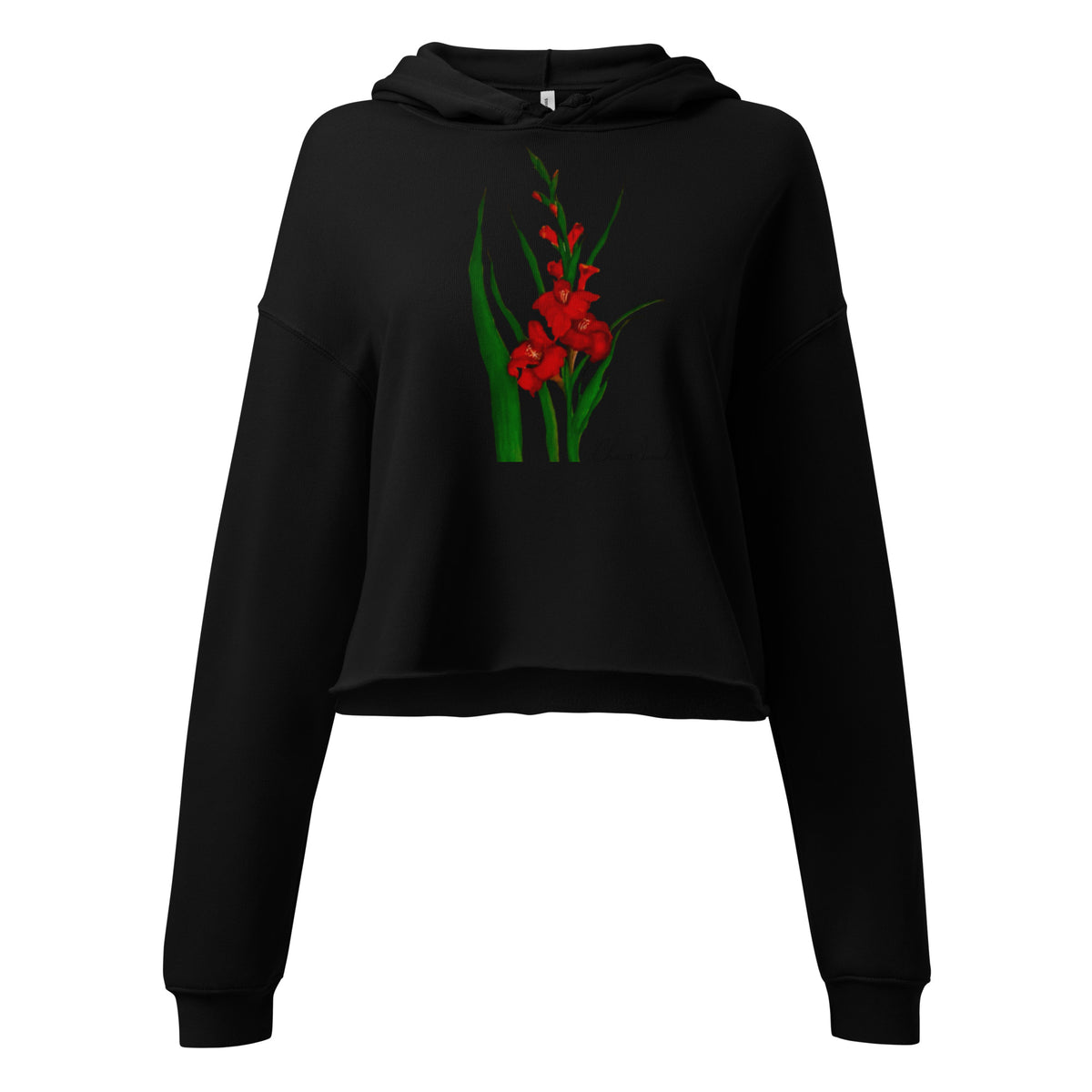 Forgotten crop hoodie, wearable art by Chnoor Samadi