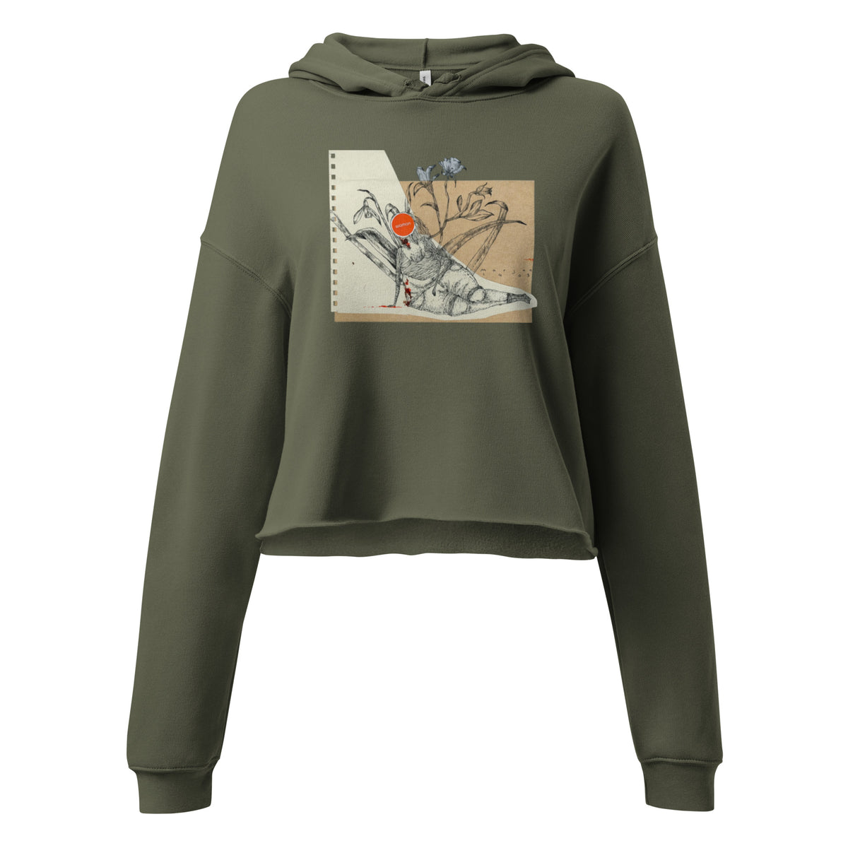 In Praise Of Flourishment crop hoodie, wearable art by Marjan Andaroodi, view 2