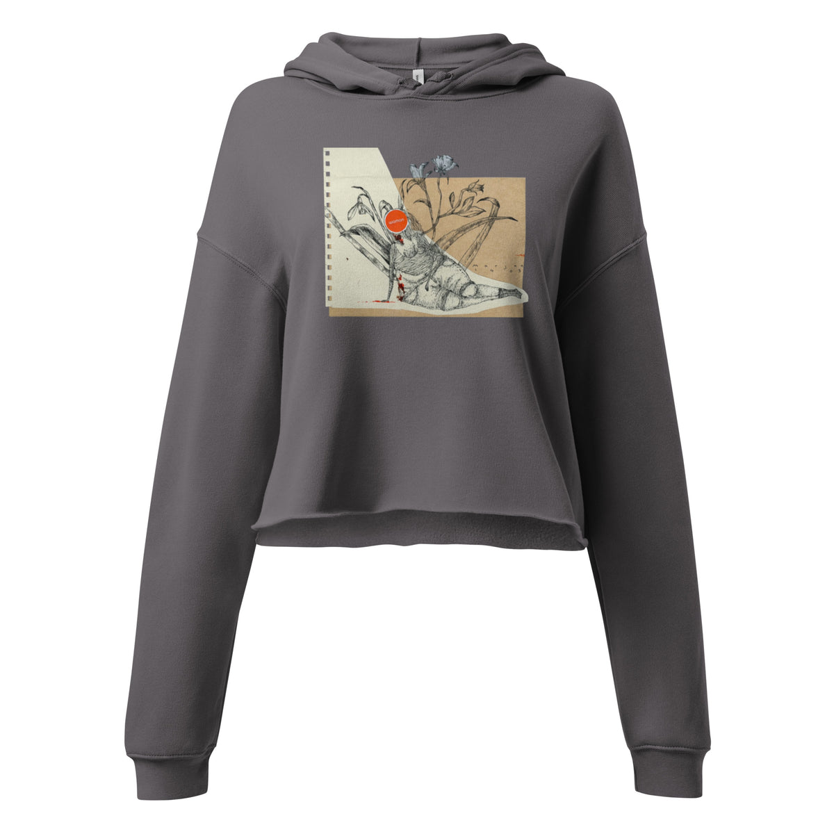 In Praise Of Flourishment crop hoodie, wearable art by Marjan Andaroodi, view 3