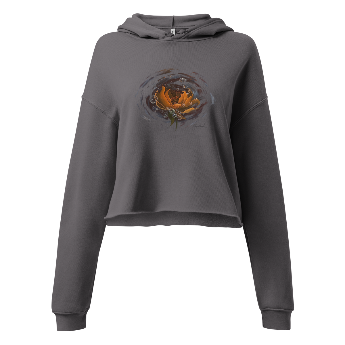 Drift crop hoodie, wearable art by Chnoor Samadi, view 3
