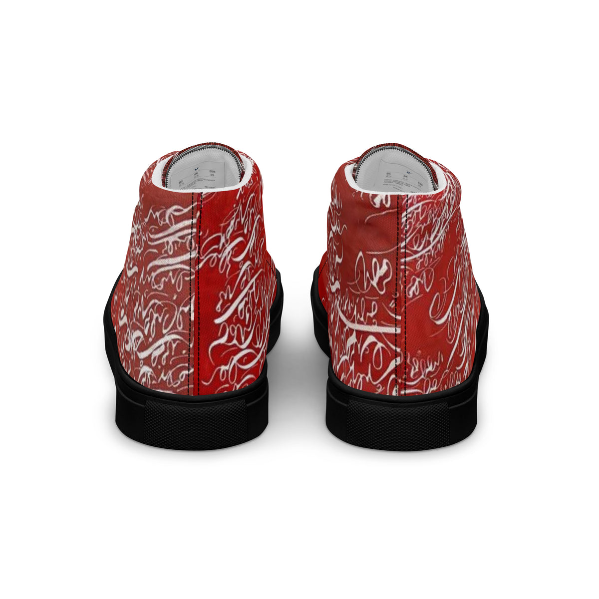 Calligraphy 05 women's high top shoes, wearable art by Solmaz Asadi, view 3