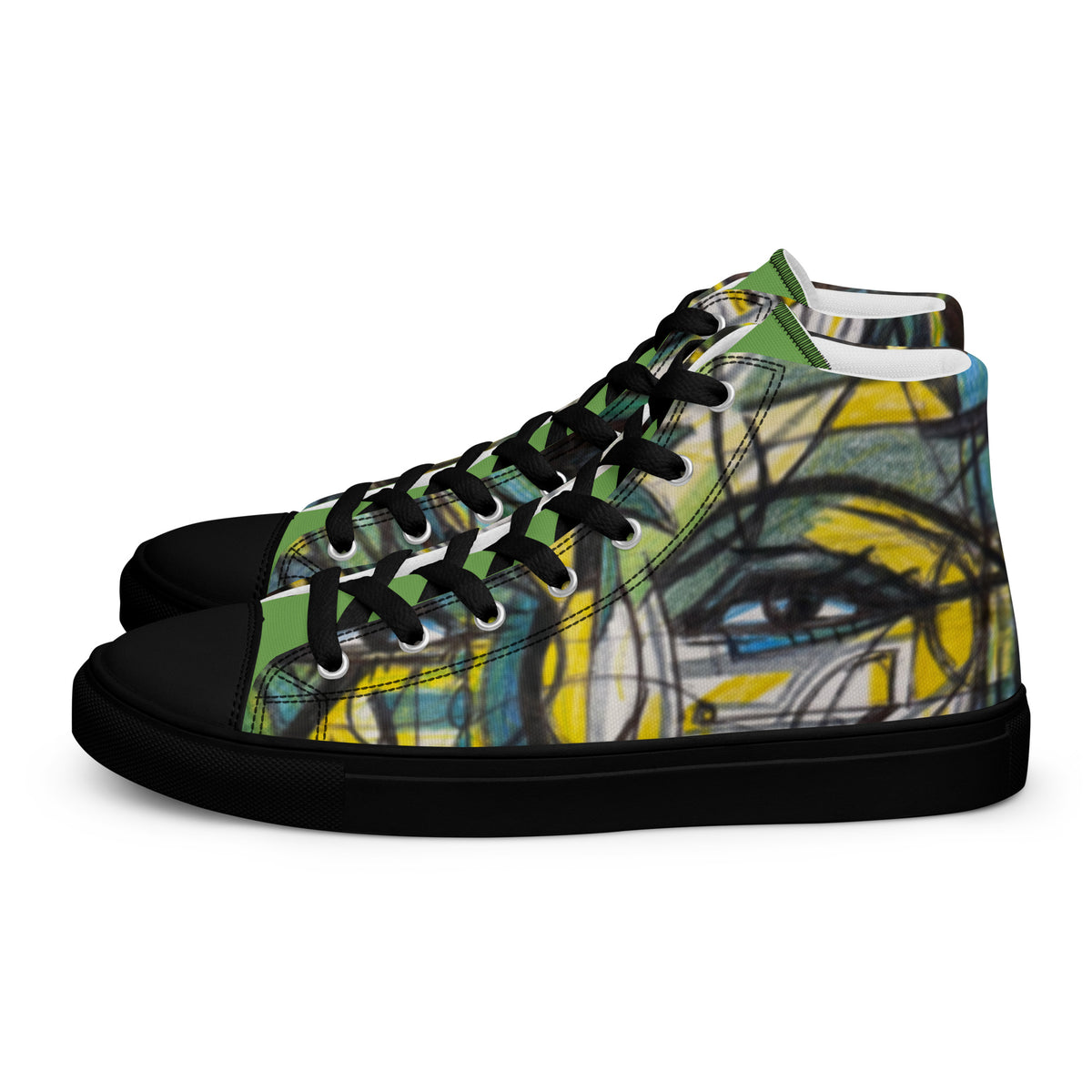 Expressive 05 women's high top shoes, wearable art by Mehrdad Karimkhani, view 2