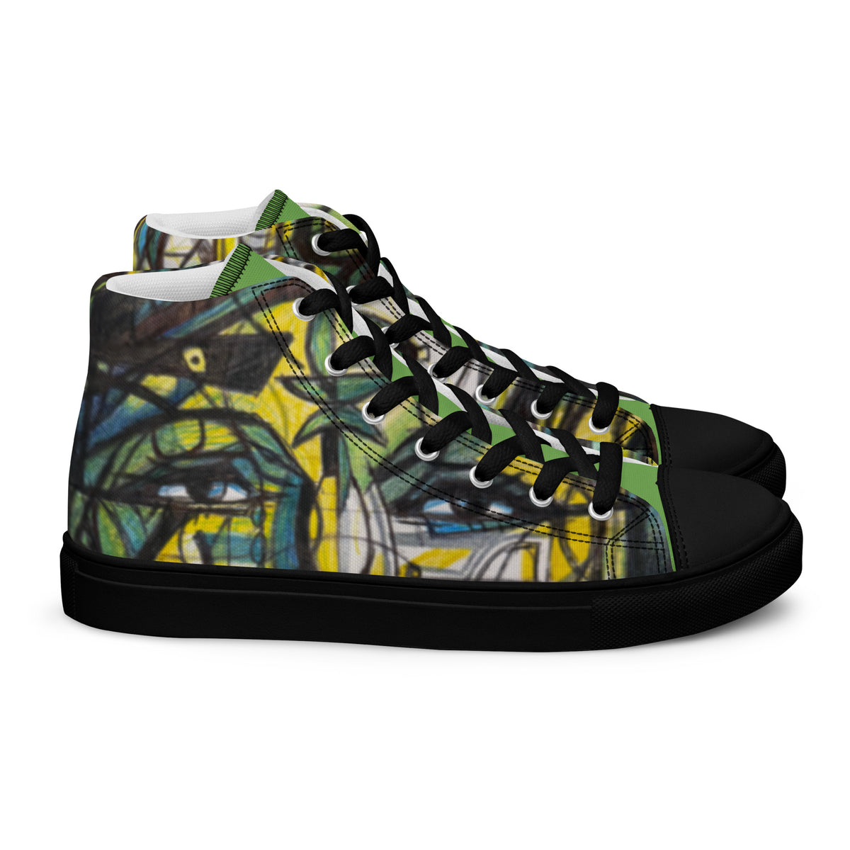 Expressive 05 women's high top shoes, wearable art by Mehrdad Karimkhani