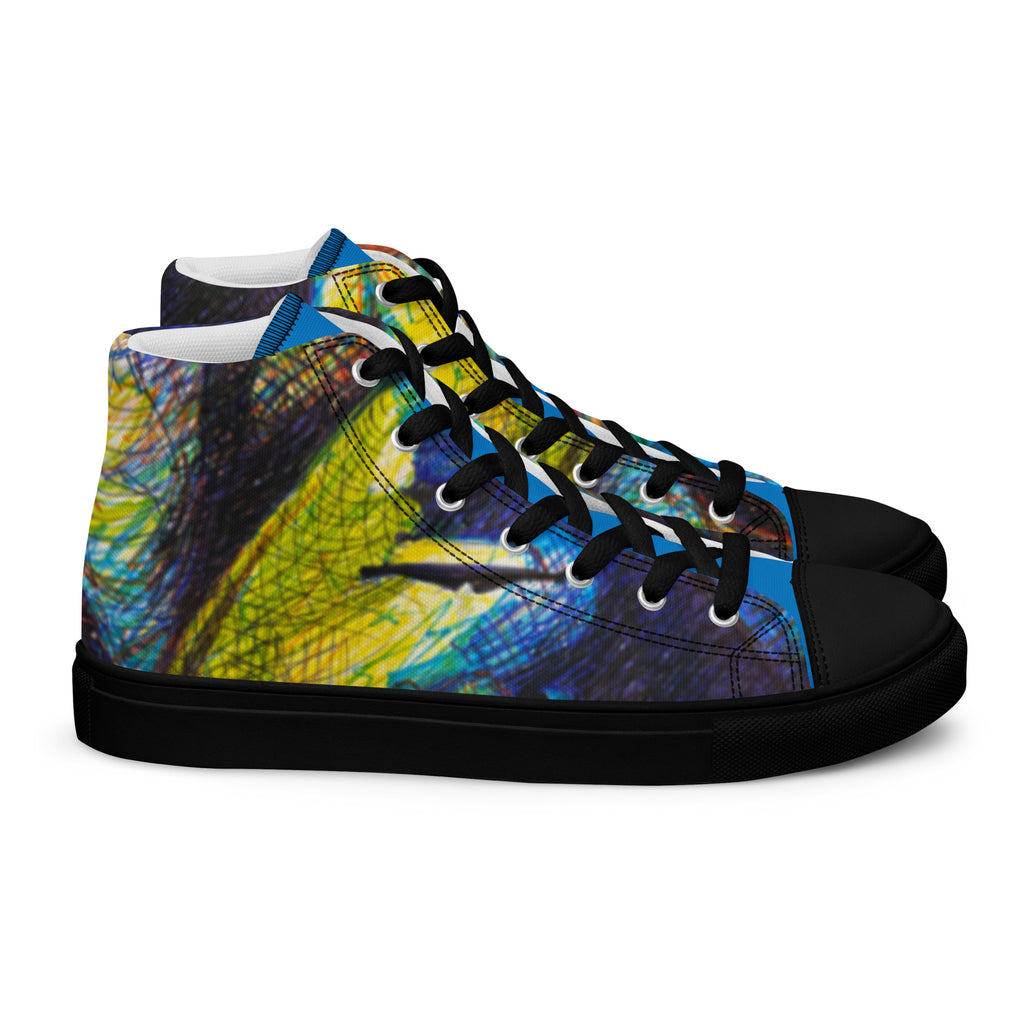 Expressive 01 women's high top shoes, wearable art by Mehrdad Karimkhani, view 2