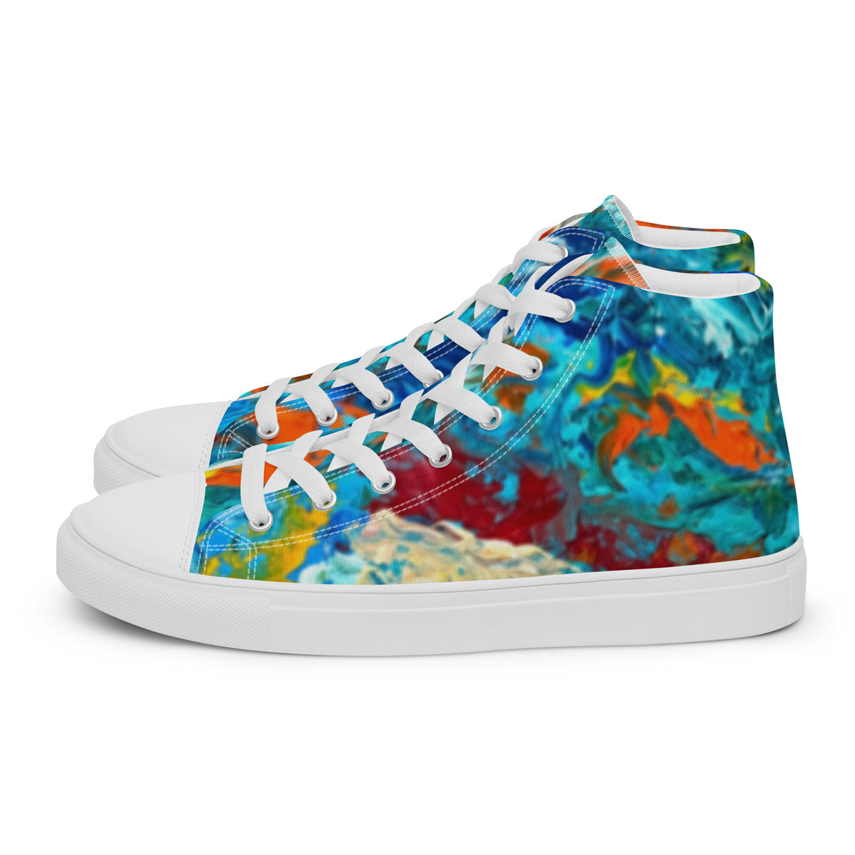 Crowded In Color women's high top shoes, wearable art by Golnoosh Pourshahid, view 2