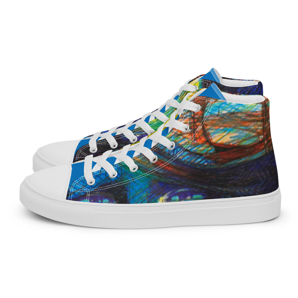 Expressive 01 women's high top shoes, wearable art by Mehrdad Karimkhani, view 3