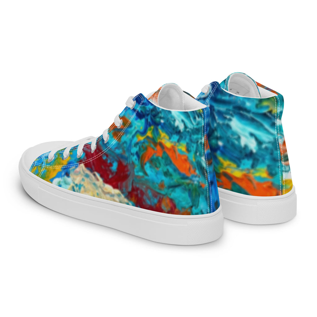 Crowded In Color women's high top shoes, wearable art by Golnoosh Pourshahid, view 3