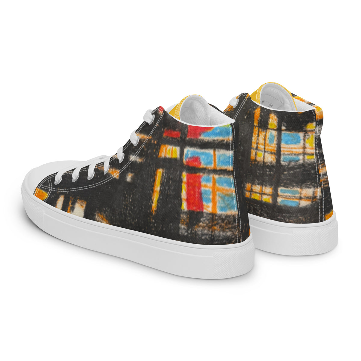 Expressive 03 women's high top shoes, wearable art by Mehrdad Karimkhani, view 3
