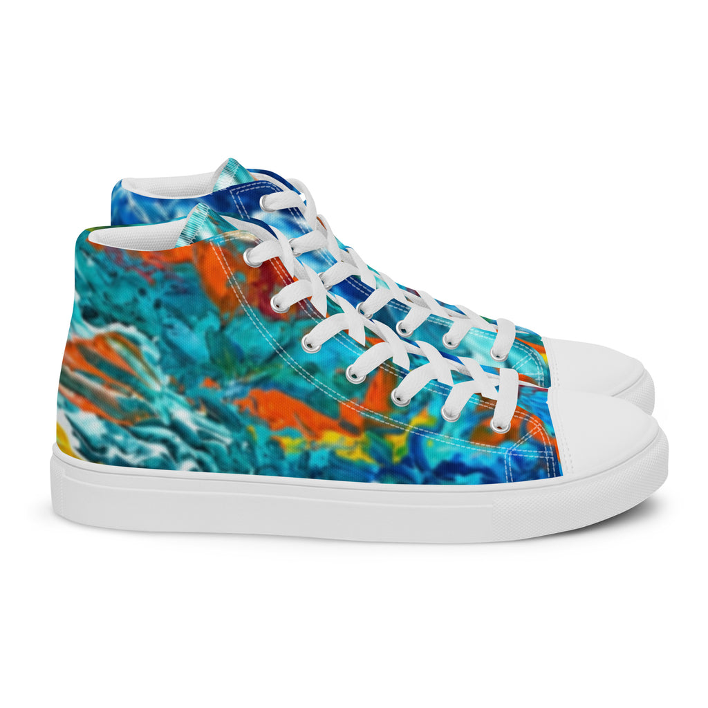 Crowded In Color women's high top shoes, wearable art by Golnoosh Pourshahid