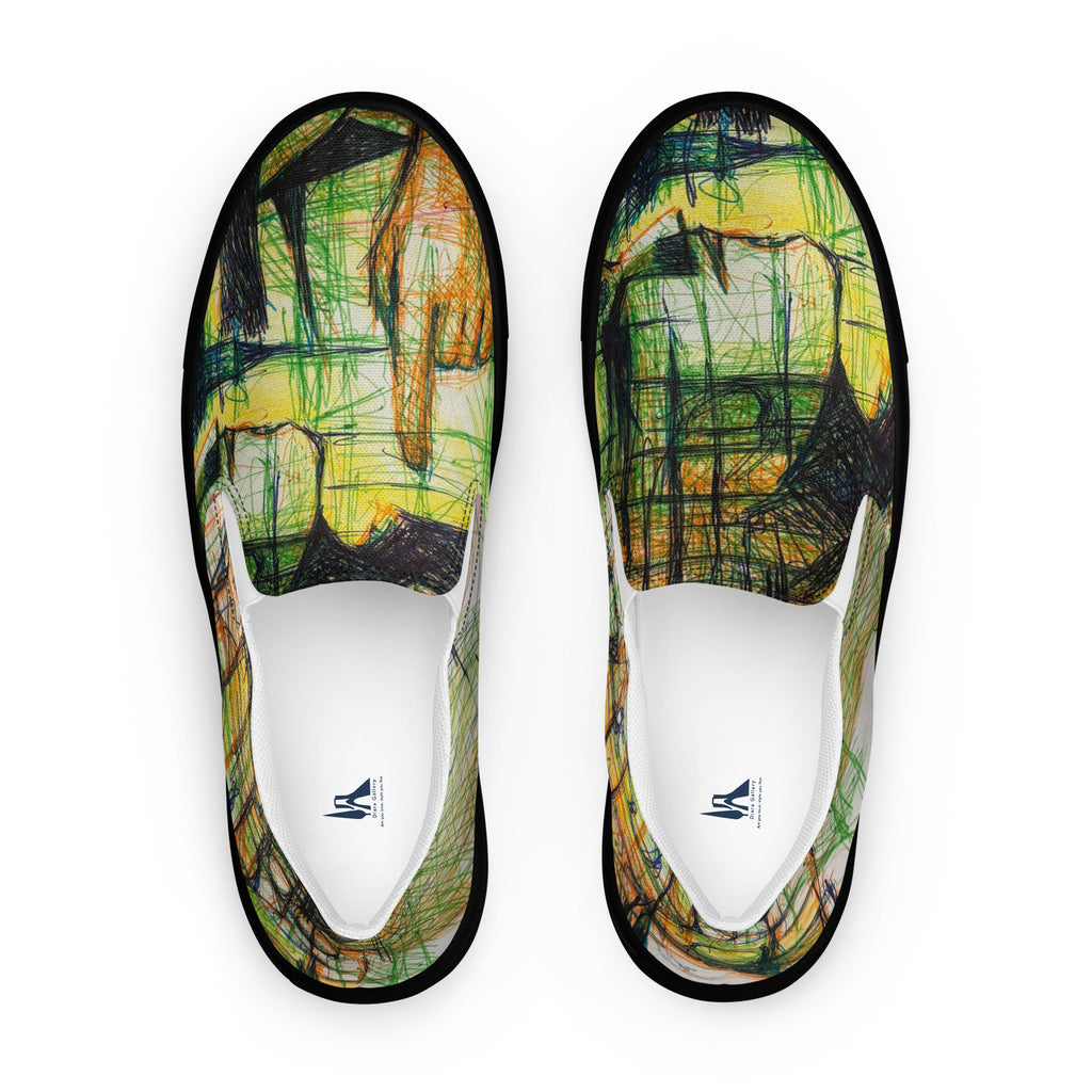 Expressive 04 women's slip-on shoes, wearable art by Mehrdad Karimkhani