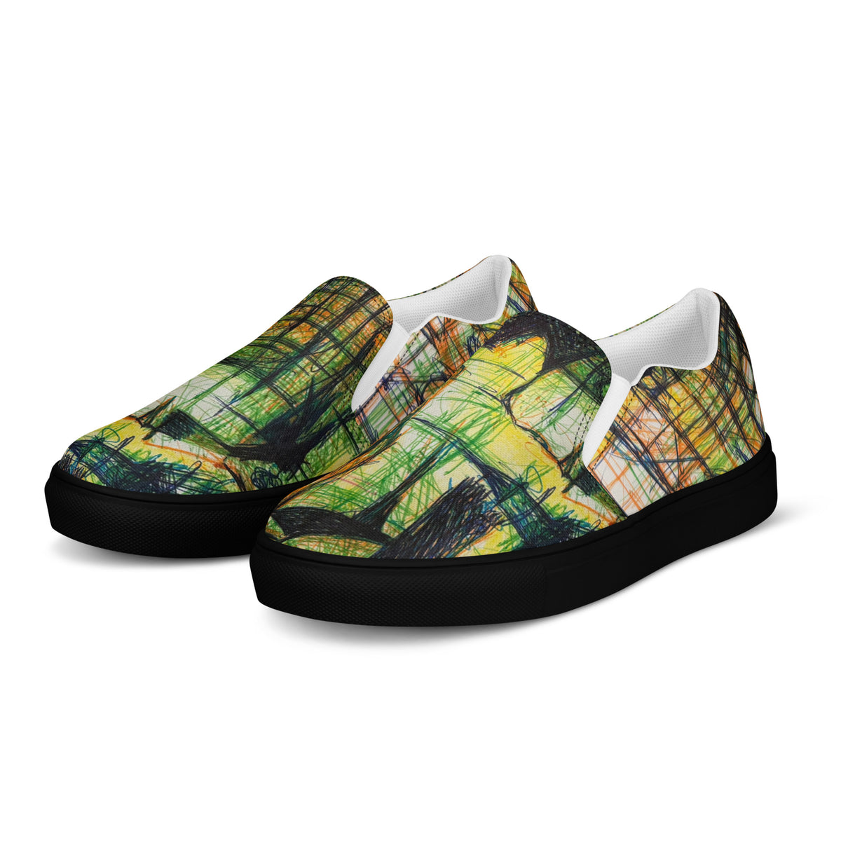 Expressive 04 women's slip-on shoes, wearable art by Mehrdad Karimkhani, view 2