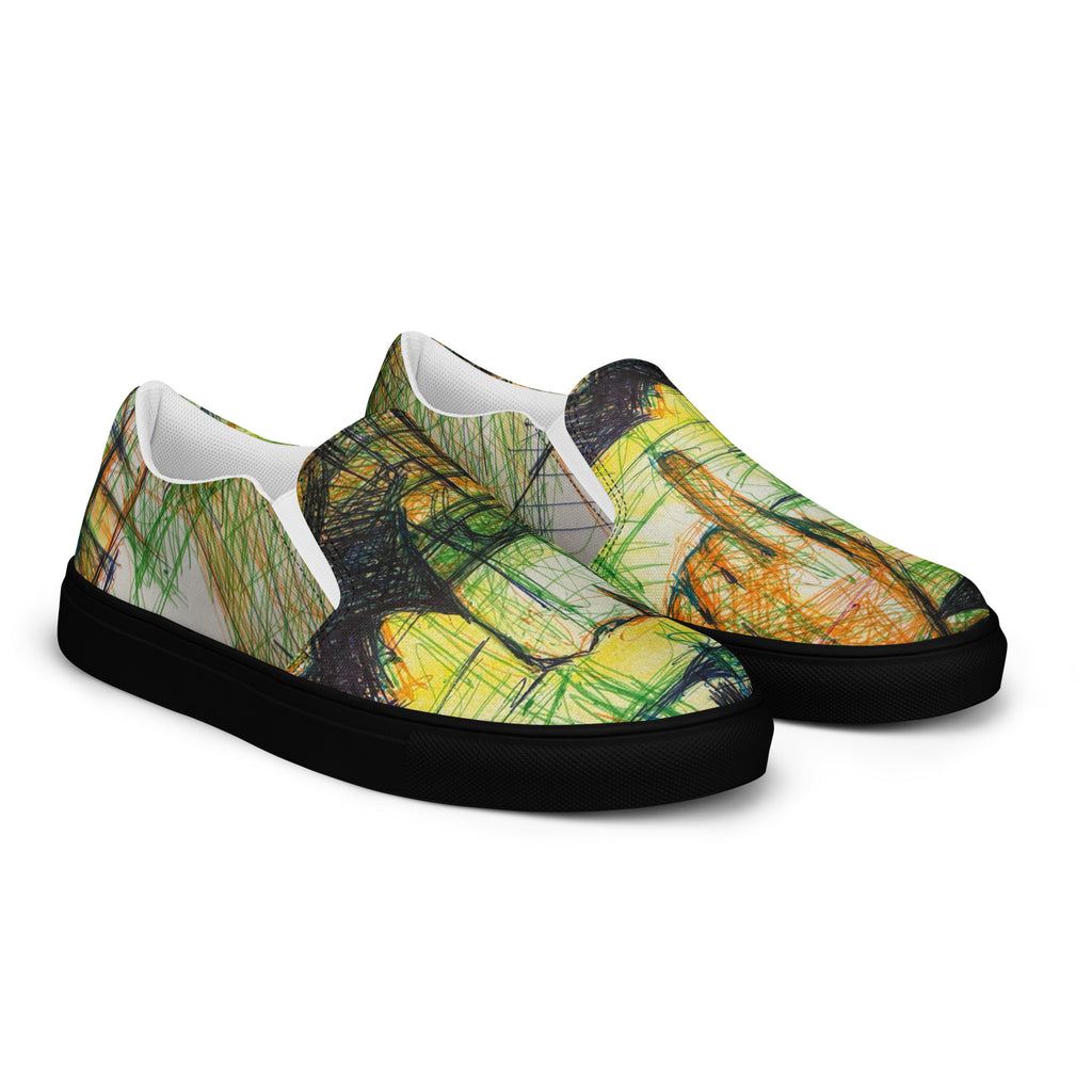 Expressive 04 women's slip-on shoes, wearable art by Mehrdad Karimkhani, view 3