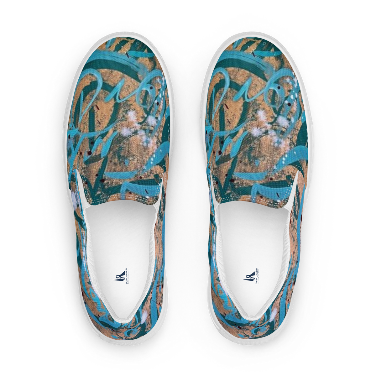Calligraphy 03 women's slip-on shoes, wearable art by Solmaz Asadi