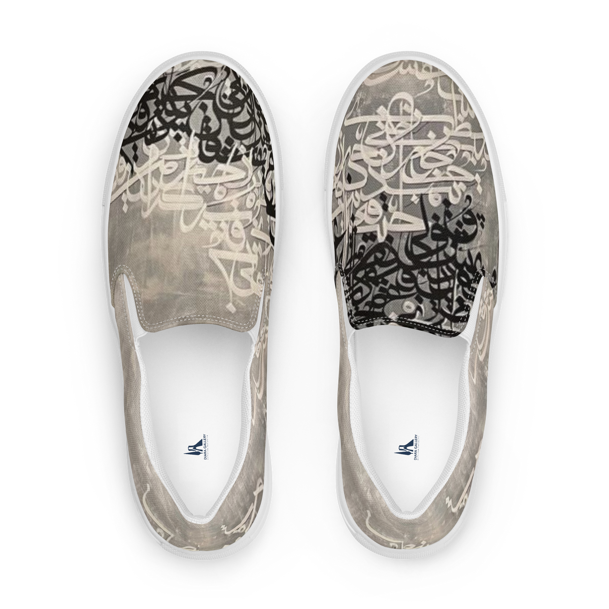 Calligraphy 04 women's slip-on shoes, wearable art by Solmaz Asadi