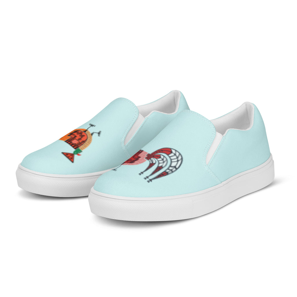 Khoroos women's slip-on canvas shoes, wearable art by Sanaz Marefat, view 2