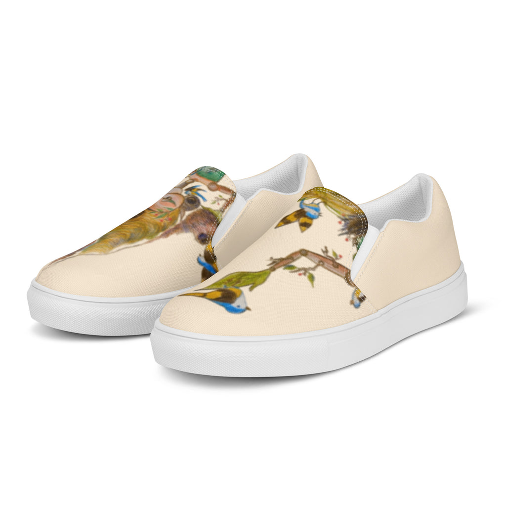 Safe House women's slip-on shoes, wearable art by Sanaz Marefat, view 2