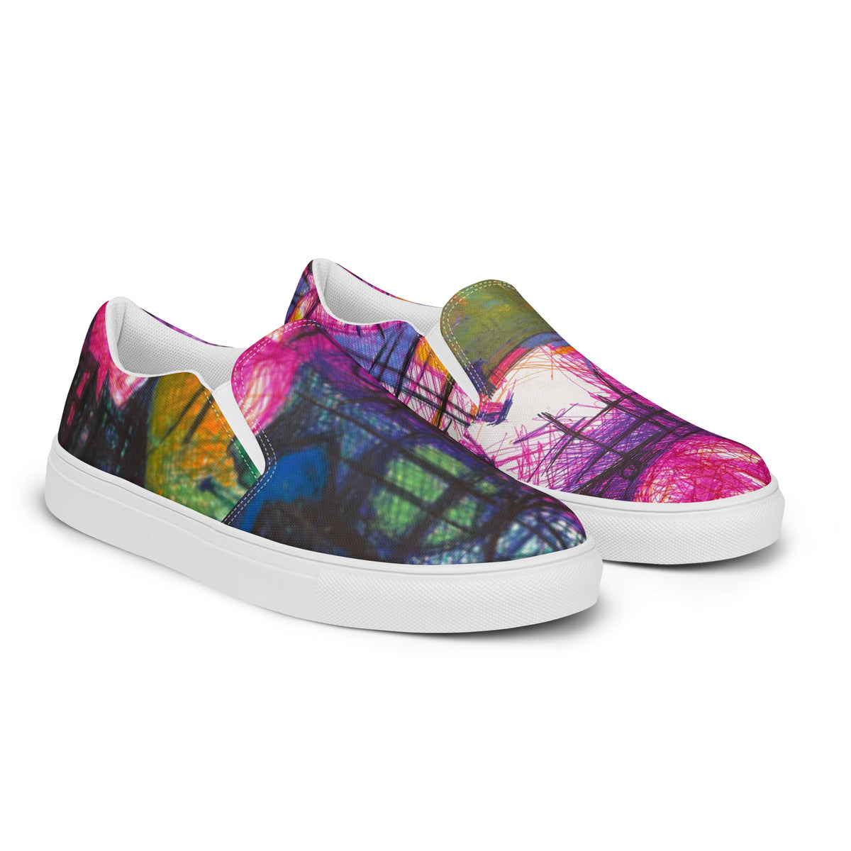 Expressive 06 women's slip-on shoes, wearable art by Mehrdad Karimkhani, view 3