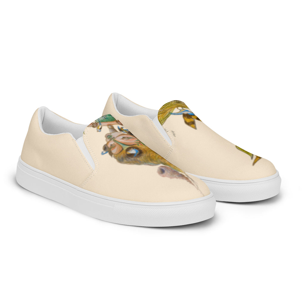 Safe House women's slip-on shoes, wearable art by Sanaz Marefat, view 3